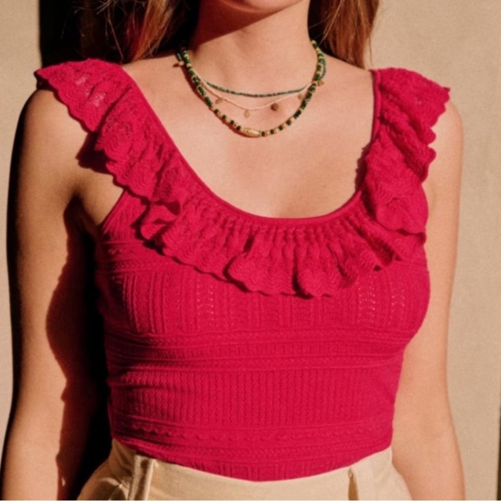 Sezane Lina top pink